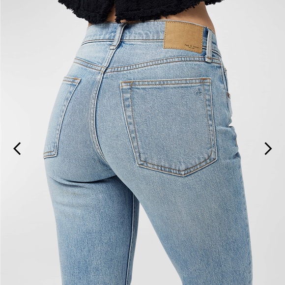 Rag & Bone Harlow Mid Rise Straight leg leans - Picture 7 of 8